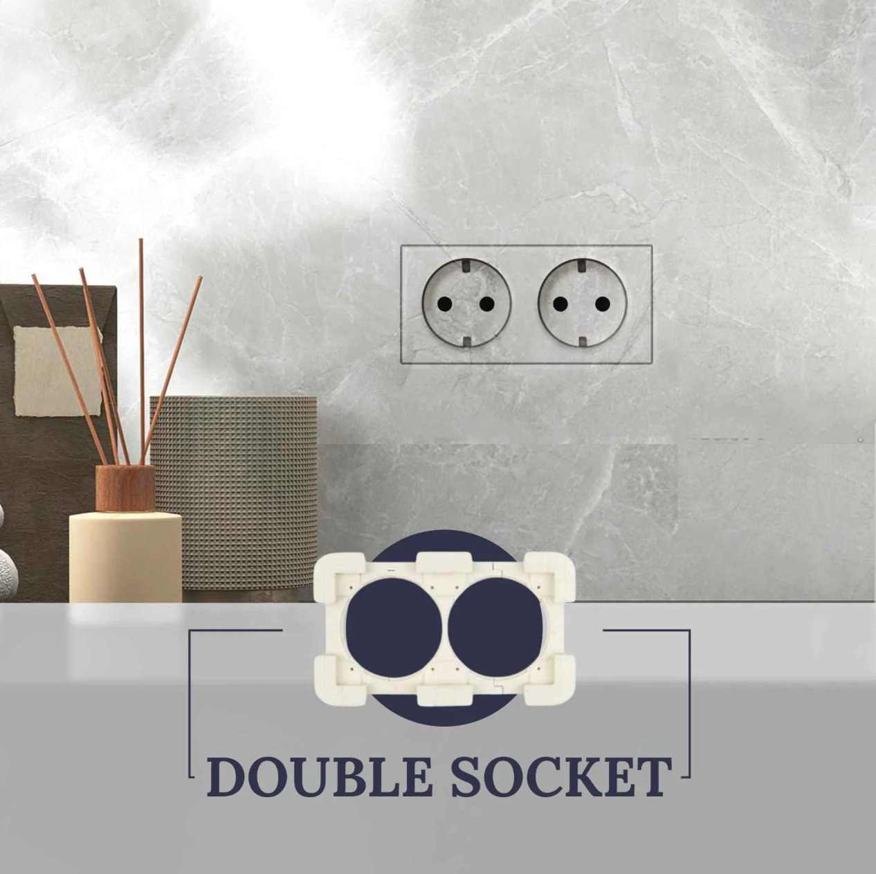 Marco Oculto Doble - Double Socket EDPLIT